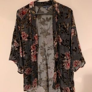 Velvet Floral Kimono